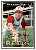 1967 Topps #114 Jack Baldschun Reds Signed Autographed 509238