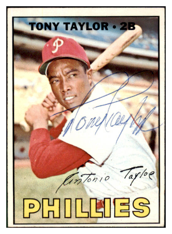 1967 Topps #126 Tony Taylor Phillies Signed Autographed 509243