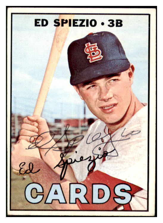 1967 Topps #128 Ed Spiezio Cardinals Signed Autographed 509244