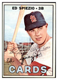 1967 Topps #128 Ed Spiezio Cardinals Signed Autographed 509244