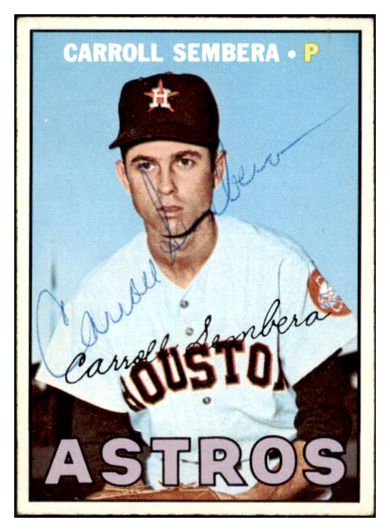 1967 Topps #136 Carroll Sembera Astros Signed Autographed 509248