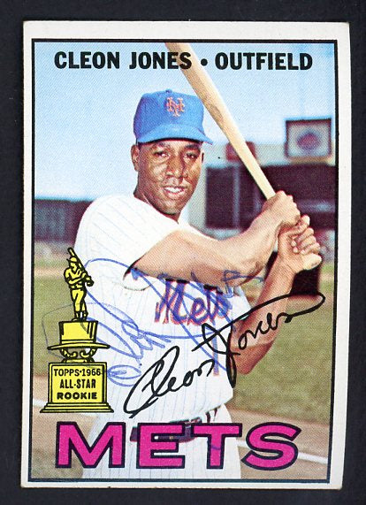 1967 Topps #165 Cleon Jones Mets Signed Autographed 509256