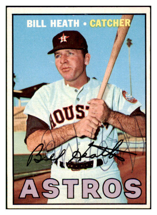 1967 Topps #172 Bill Heath Astros Signed Autographed 509259