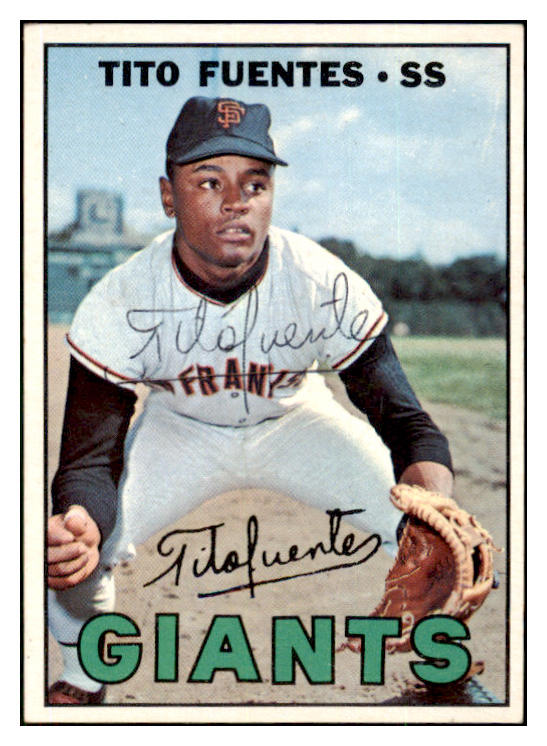 1967 Topps #177 Tito Fuentes Giants Signed Autographed 509261