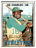 1967 Topps #182 Ed Charles A's Signed Autographed 509265