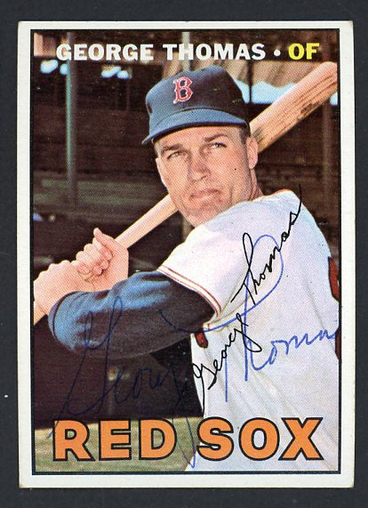 1967 Topps #184 George Thomas Red Sox Signed Autographed 509267