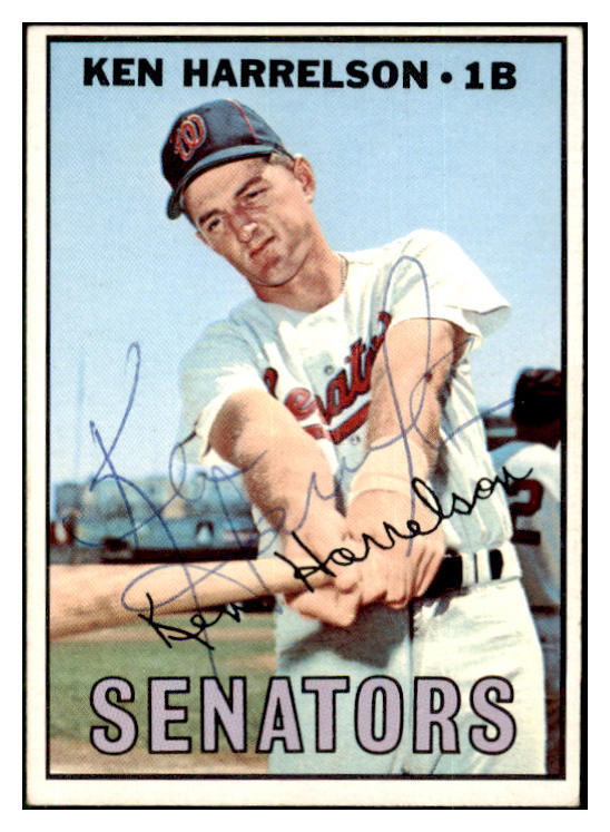 1967 Topps #188 Ken Harrelson Senators Signed Autographed 509270