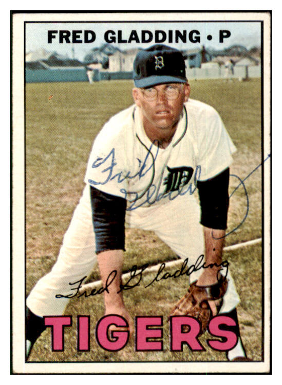 1967 Topps #192 Fred Gladding Tigers Signed Autographed 509271