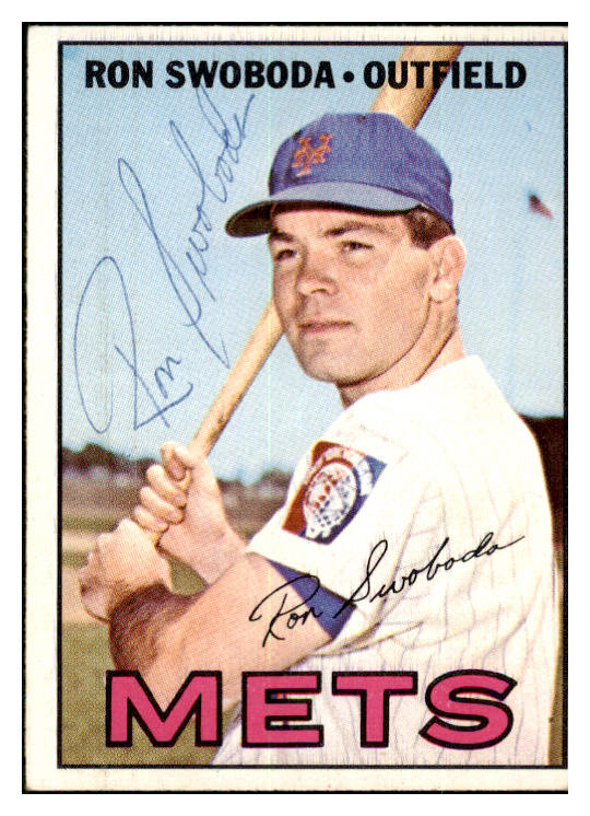 1967 Topps #264 Ron Swoboda Mets Signed Autographed 509285