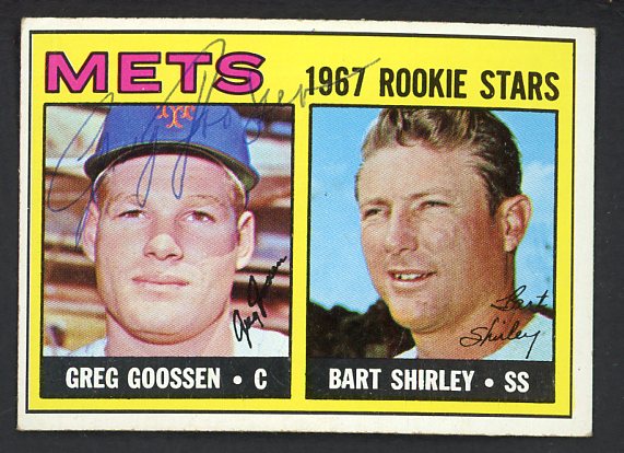 1967 Topps #287 Greg Goossen Mets Signed Autographed 509288