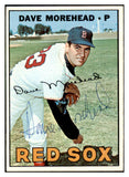 1967 Topps #297 Dave Morehead Red Sox Signed Autographed 509292