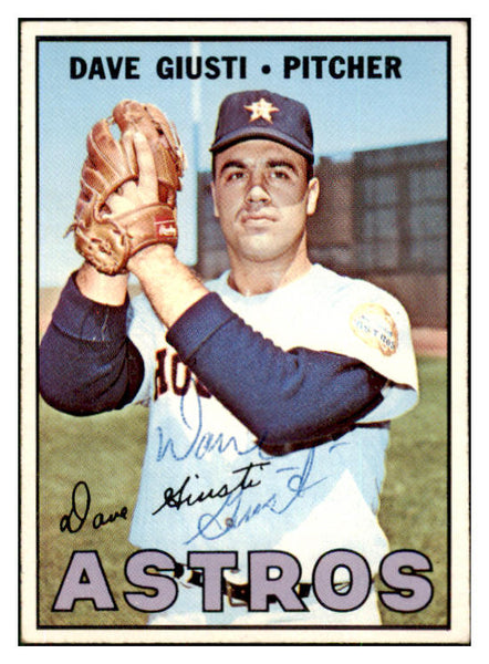 1967 Topps #318 Dave Giusti Astros Signed Autographed 509299