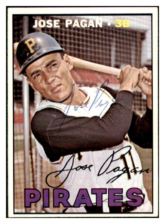 1967 Topps #322 Jose Pagan Pirates Signed Autographed 509300