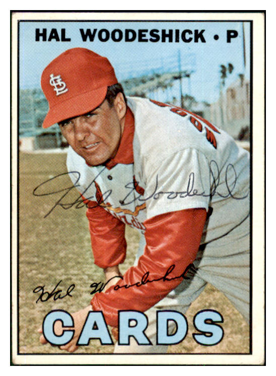 1967 Topps #324 Hal Woodeshick Cardinals Signed Autographed 509301