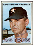 1967 Topps #347 Grady Hatton Astros Signed Autographed 509311