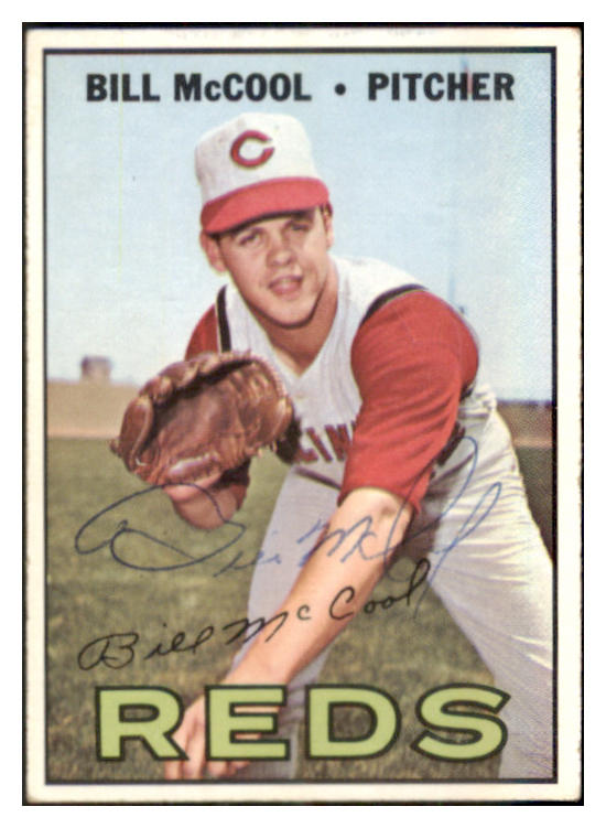 1967 Topps #353 Bill McCool Reds Signed Autographed 509312