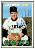 1967 Topps #368 Jack Hiatt Giants Signed Autographed 509316