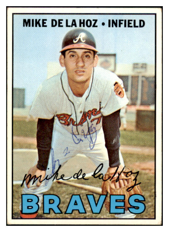 1967 Topps #372 Mike De La Hoz Braves Signed Autographed 509317