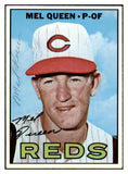 1967 Topps #374 Mel Queen Reds Signed Autographed 509318