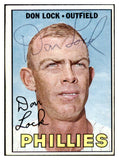 1967 Topps #376 Don Lock Phillies Signed Autographed 509319