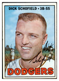 1967 Topps #381 Dick Schofield Dodgers Signed Autographed 509320