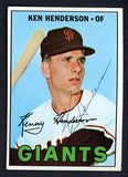 1967 Topps #383 Ken Henderson Giants Signed Autographed 509321