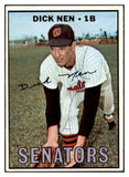 1967 Topps #403 Dick Nen Senators Signed Autographed 509324