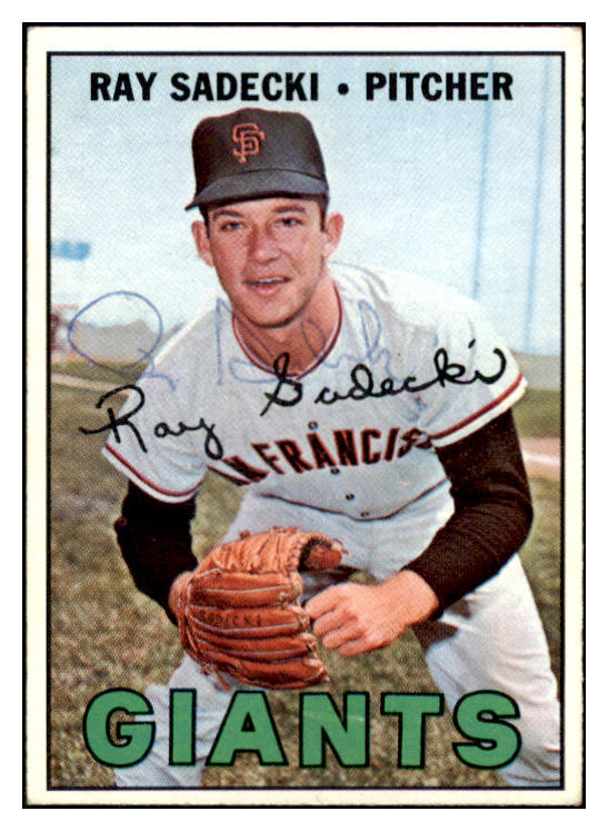 1967 Topps #409 Ray Sadecki Giants Signed Autographed 509327