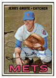 1967 Topps #413 Jerry Grote Mets Signed Autographed 509329