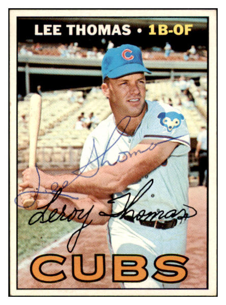 1967 Topps #458 Lee Thomas Cubs Signed Autographed 509336