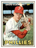 1967 Topps #489 Doug Clemens Phillies Signed Autographed 509345