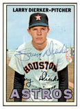 1967 Topps #498 Larry Dierker Astros Signed Autographed 509349