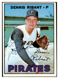 1967 Topps #527 Dennis Ribant Pirates Signed Autographed 509361