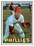 1967 Topps #529 Gary Wagner Phillies Signed Autographed 509362