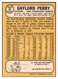 1968 Topps #085 Gaylord Perry Giants Signed Autographed 509376