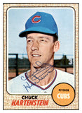 1968 Topps #013 Chuck Hartenstein Cubs Signed Autographed 509391