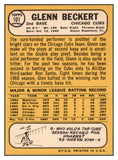 1968 Topps #101 Glenn Beckert Cubs Signed Autographed 509415