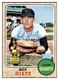 1968 Topps #104 Dick Dietz Giants Signed Autographed 509416