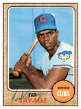 1968 Topps #119 Ted Savage Cubs Signed Autographed 509420