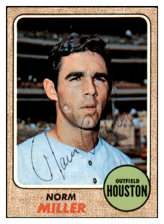 1968 Topps #161 Norm Miller Astros Signed Autographed 509428