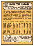 1968 Topps #174 Bob Tillman Braves Signed Autographed 509434