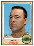 1968 Topps #182 Dave Giusti Astros Signed Autographed 509437