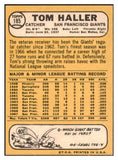 1968 Topps #185 Tom Haller Giants Signed Autographed 509439