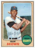 1968 Topps #223 Ollie Brown Giants Signed Autographed 509445