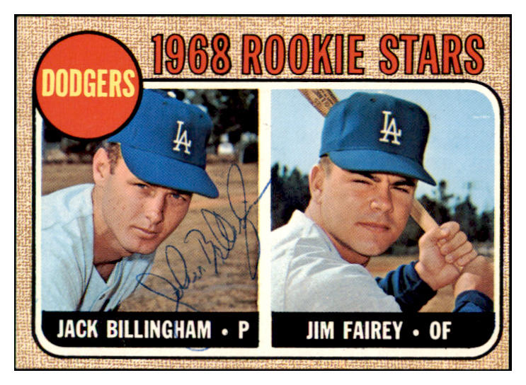 1968 Topps #228 Jack Billingham Dodgers Signed Autographed 509447