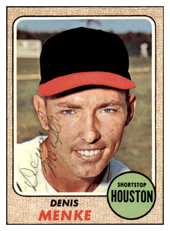 1968 Topps #232 Denis Menke Astros Signed Autographed 509448