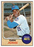 1968 Topps #254 Cleon Jones Mets Signed Autographed 509455