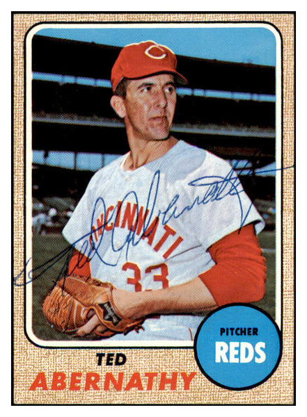 1968 Topps #264 Ted Abernathy Reds Signed Autographed 509459