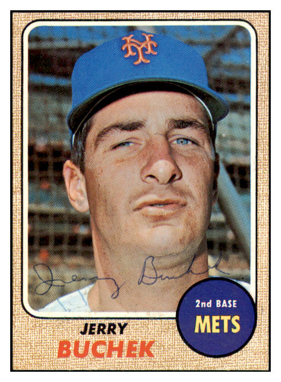 1968 Topps #277 Jerry Buchek Mets Signed Autographed 509462