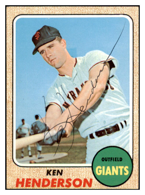 1968 Topps #309 Ken Henderson Giants Signed Autographed 509469